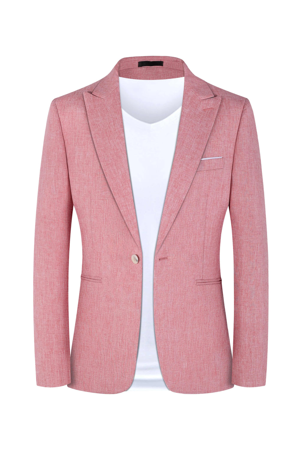 Men's western style casual suit in pink or light blue for spring and summer wear
