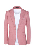 Men's western style casual suit in pink or light blue for spring and summer wear