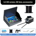 Fish finder underwater HD camera with 4.3-inch screen, temperature sensor, and long video cable.