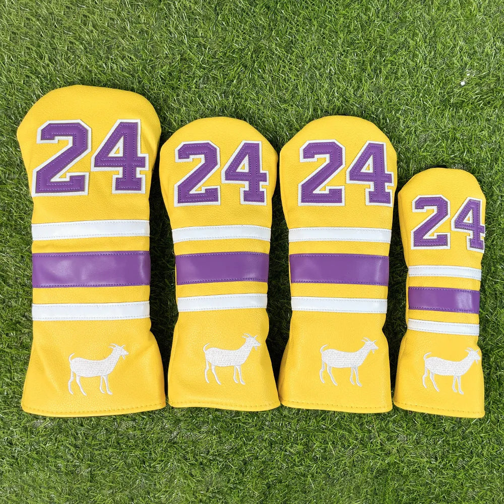 Ram Chicken Leg design golf club headcovers in PU material for Fairway Wood, Irons, and Putter.