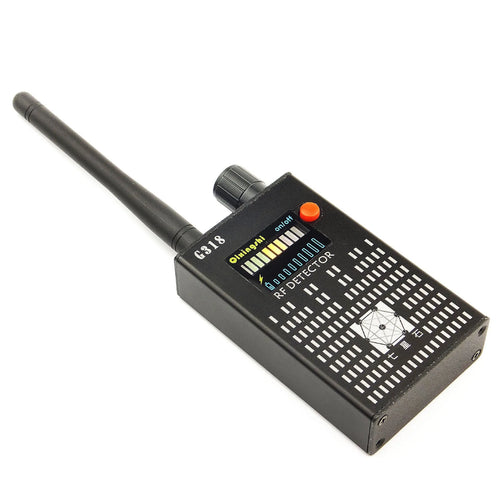 G318 professional anti-eavesdropping signal detector unit showing its compact size.