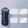 Universal silver tape car sun visor with ice crystal pattern in beige or black for thermal insulation