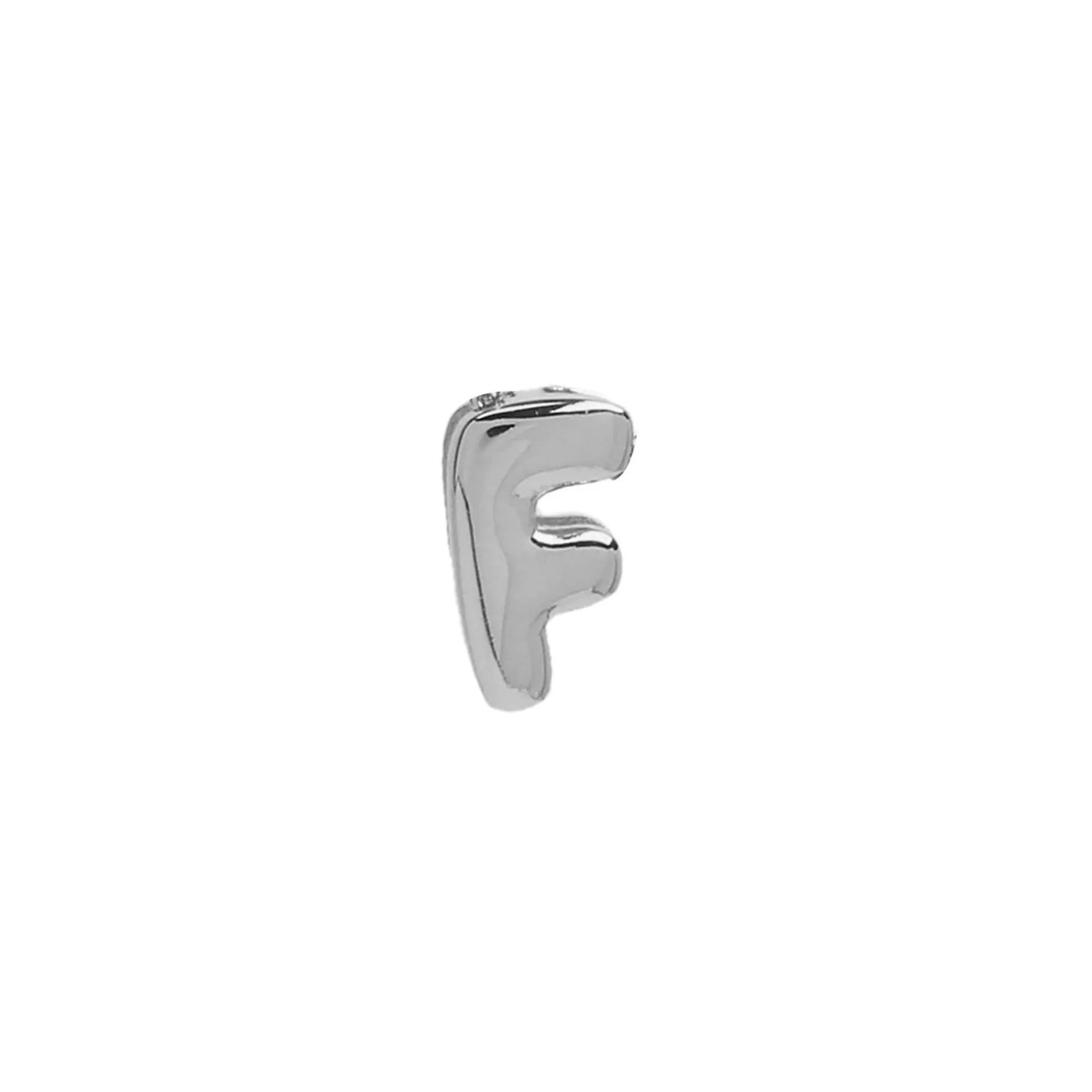 18k electroplated gold DIY letter name bracelet with smooth bubble surface on copper alloy