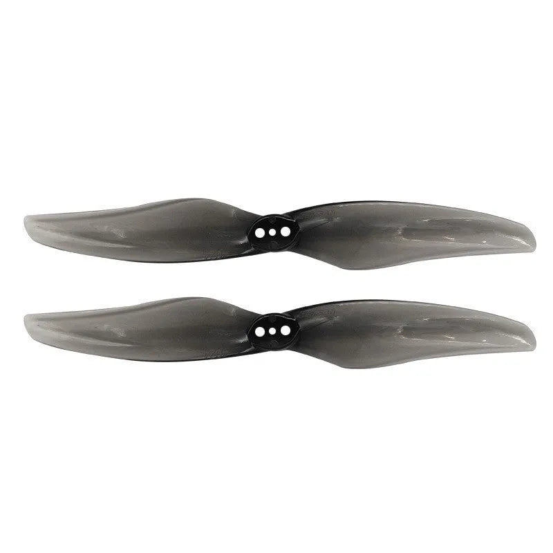 ABS electric propeller set with 2 blades, 4-inch diameter, and 1.5mm centre aperture in transparent red