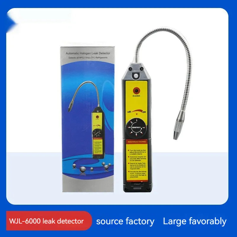 WJL-6000 electronic halogen leak detector with 20cm flexible probe for automotive air conditioning refrigerant testing
