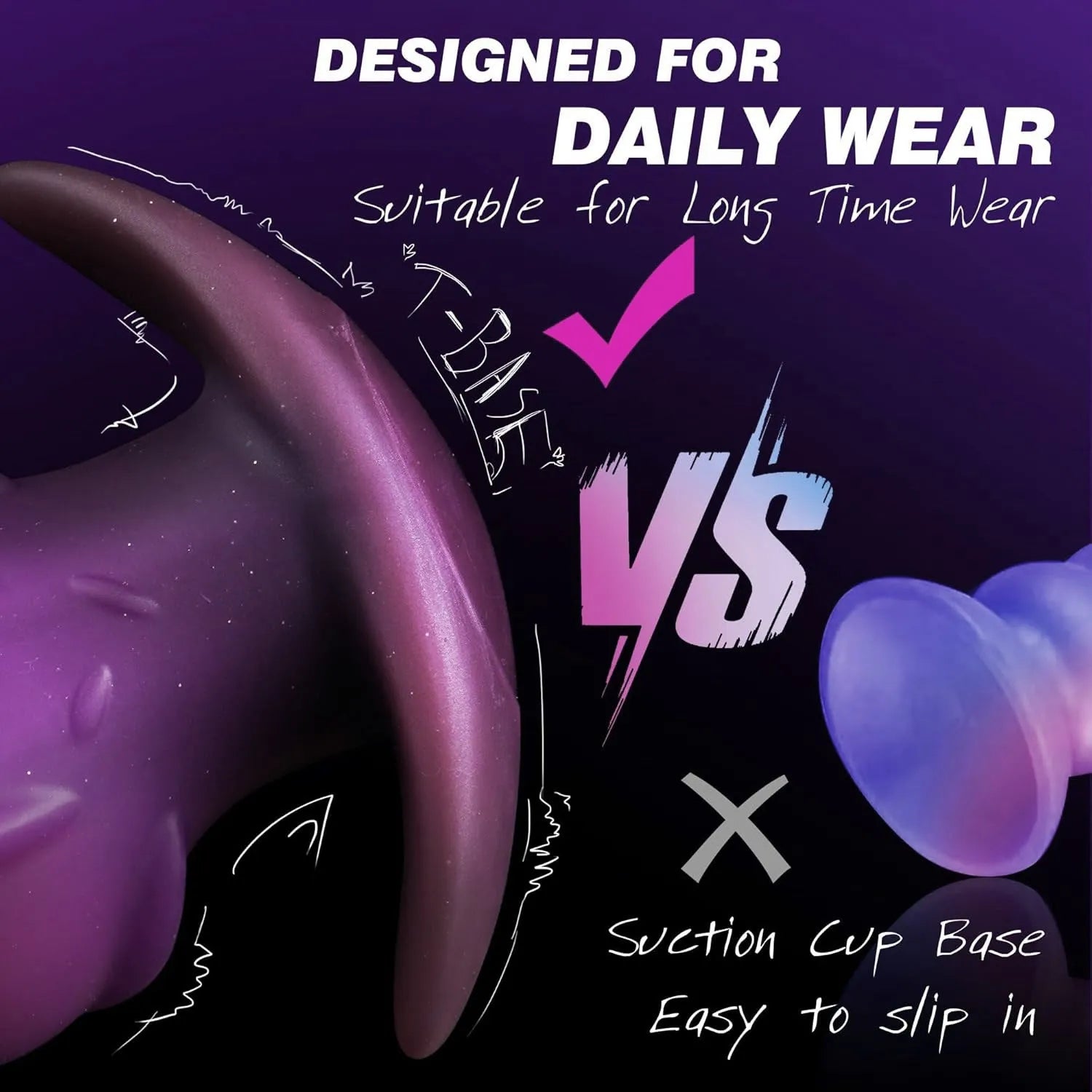 Unisex wearable adult masturbator in liquid silicone available in multiple sizes and colours