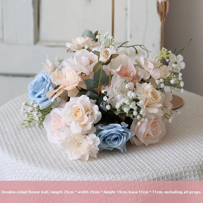 Silk artificial flower with moist finish in A Floral colour for wedding photography decoration