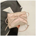 Women's horizontal square underarm crossbody bag in PU leather with sewing line details and mobile phone pocket