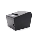 80mm thermal receipt printer with compact 215x205x160mm dimensions showing connectivity ports
