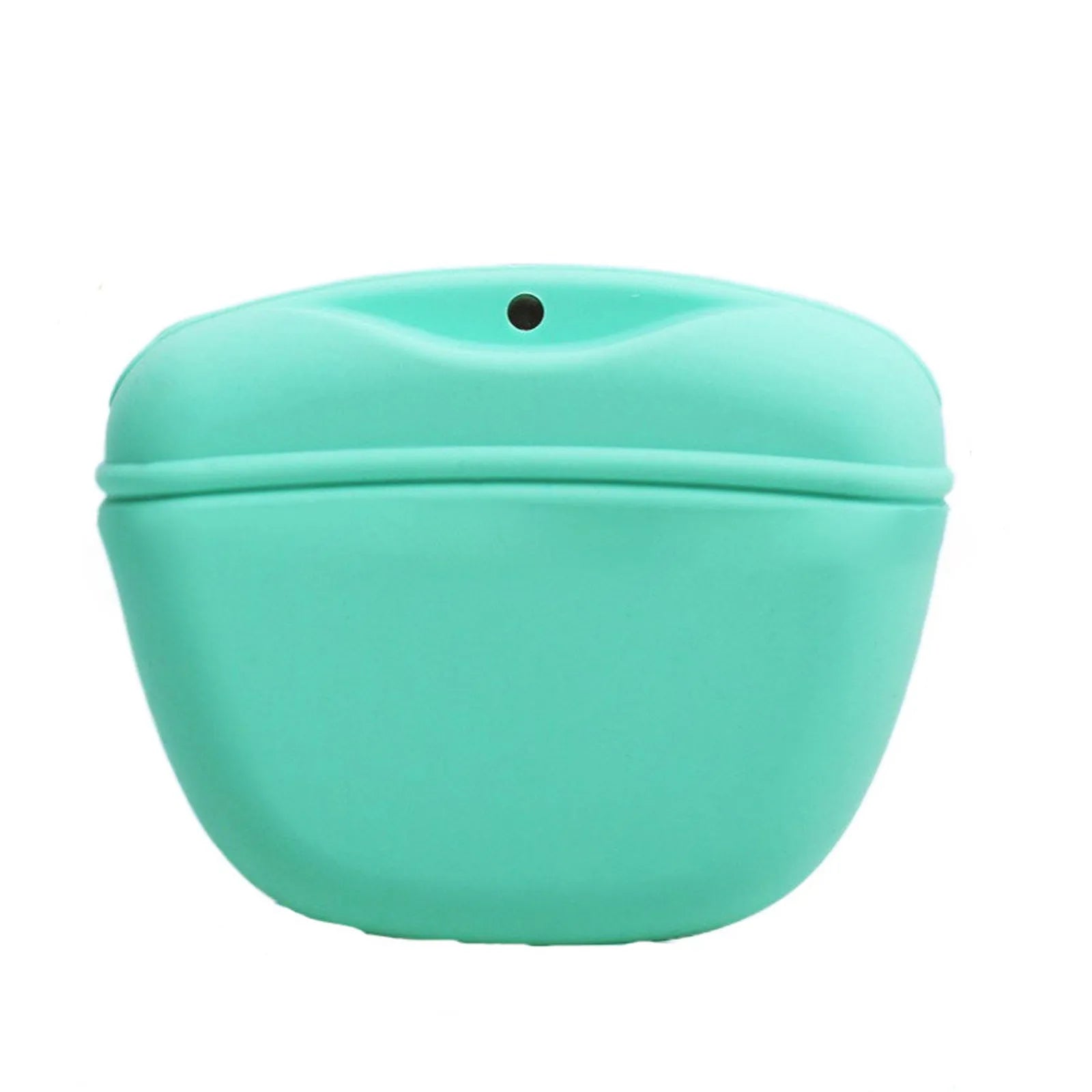 Silicone dog training treat bag with clip attachment in assorted colours