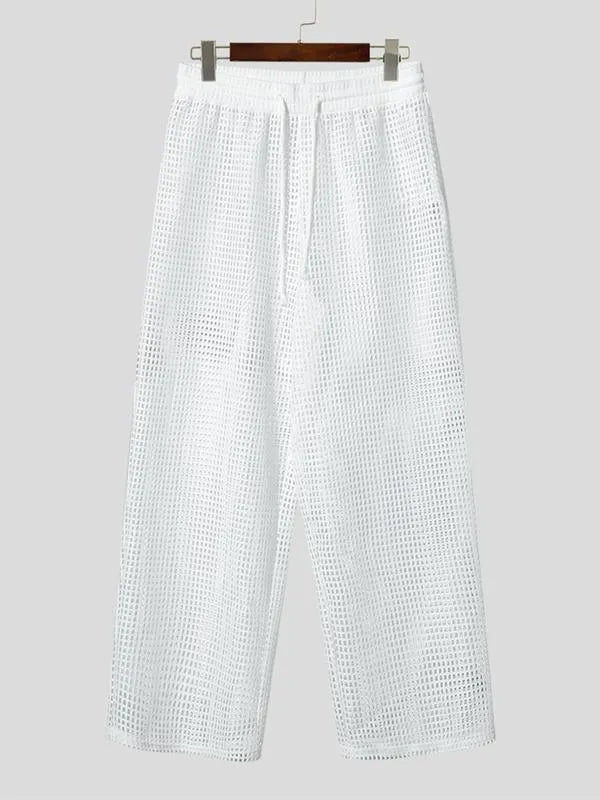 Fashion Personality Men's Casual Pants in black, high-waist bamboo fibre fabric, sizes S M L XL