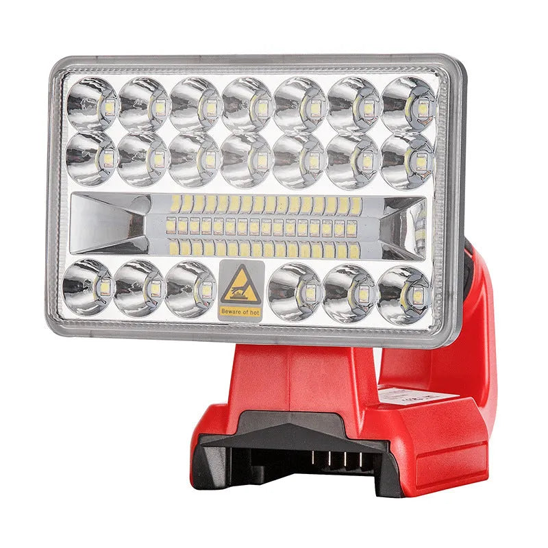 5-inch lithium battery outdoor LED lamp measuring 220 by 188 by 135 millimetres, shown in horizontal orientation