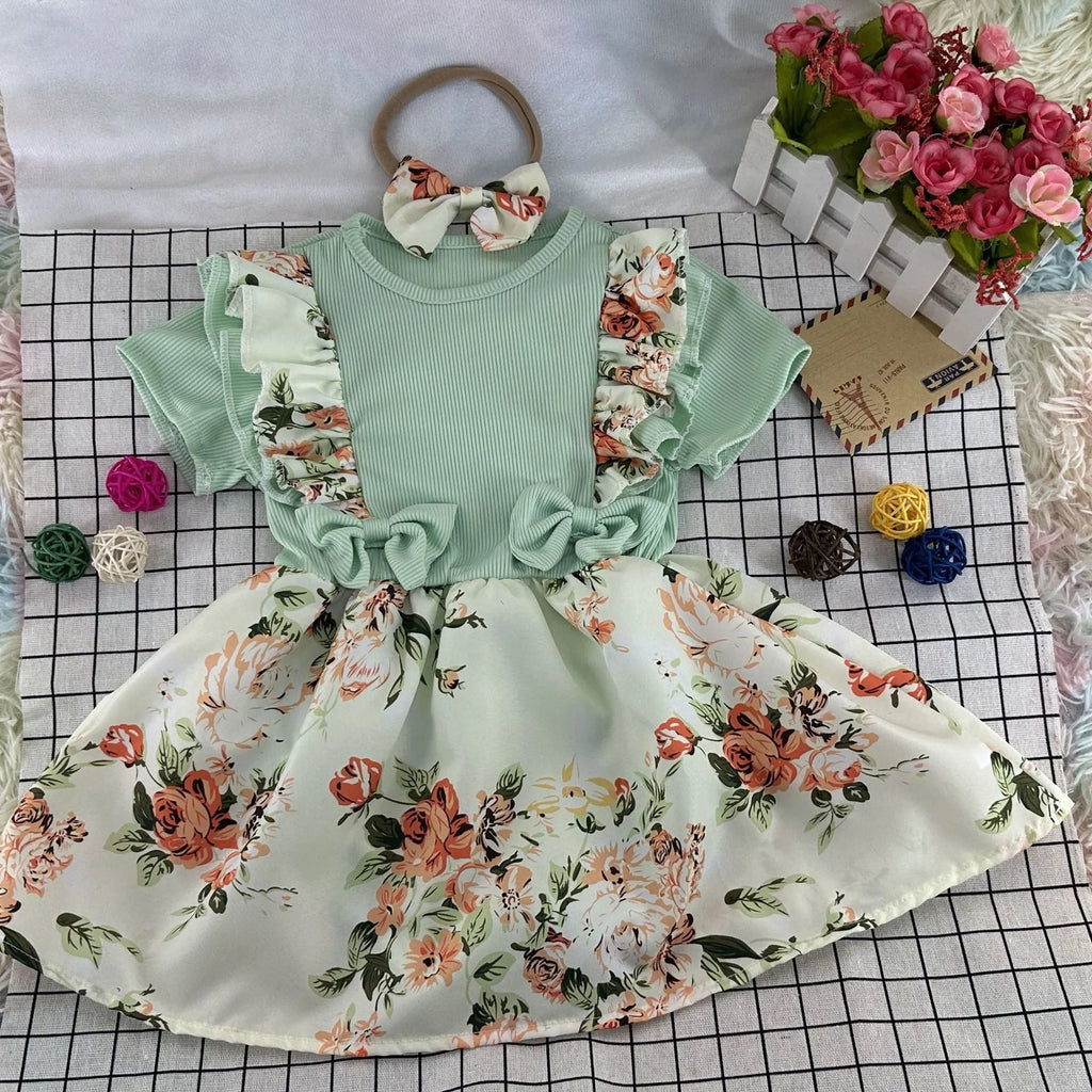 Cotton sunken stripe baby girl jumpsuit romper short sleeve pullover pink light green wine red