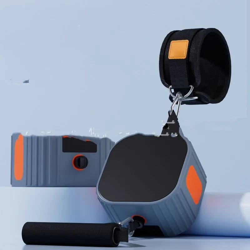 Adjustable chest expander fitness equipment with 2-20kg resistance in orange-grey colour