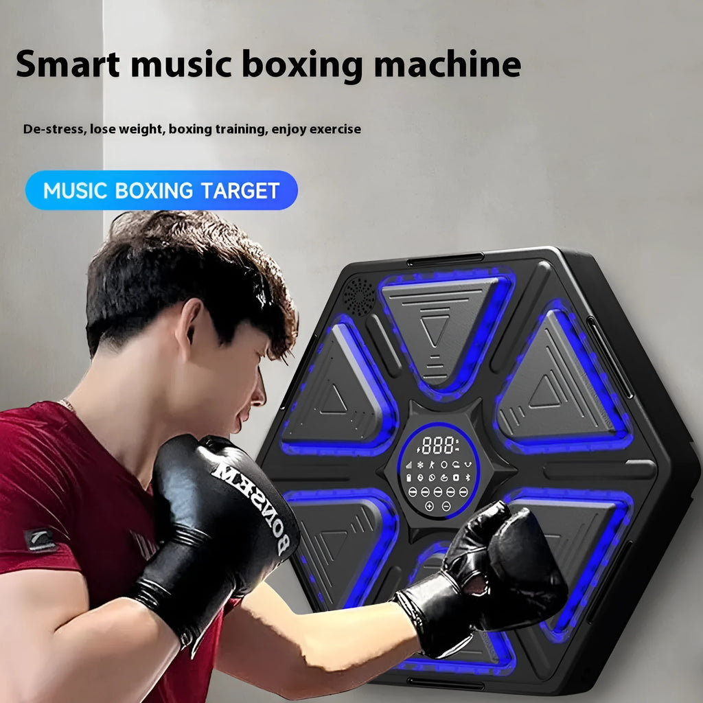 Electronic boxing wall target with rhythm training functions and dual installation options