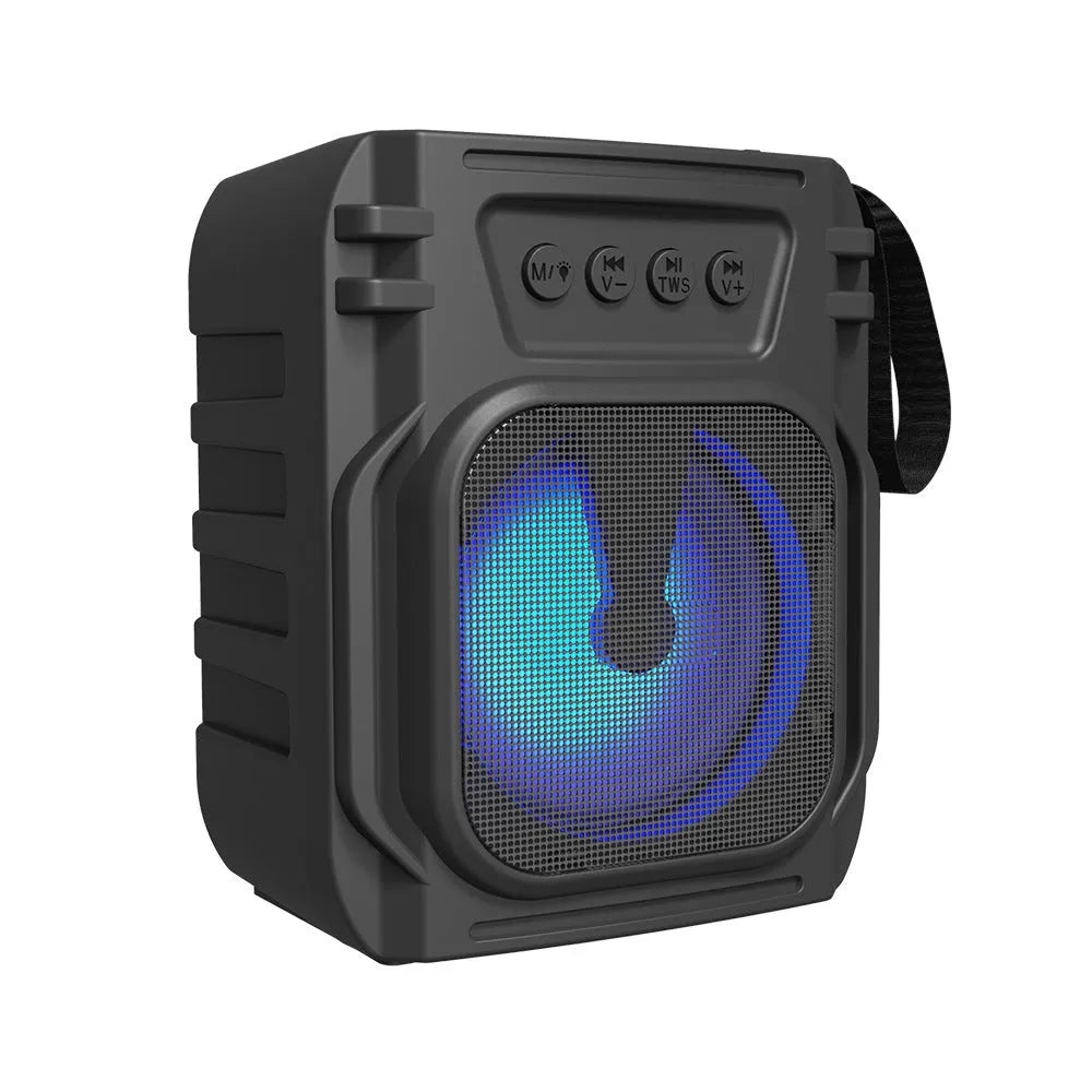 Portable Bluetooth speaker with radio in colour 3107, showing compact design and USB charging port