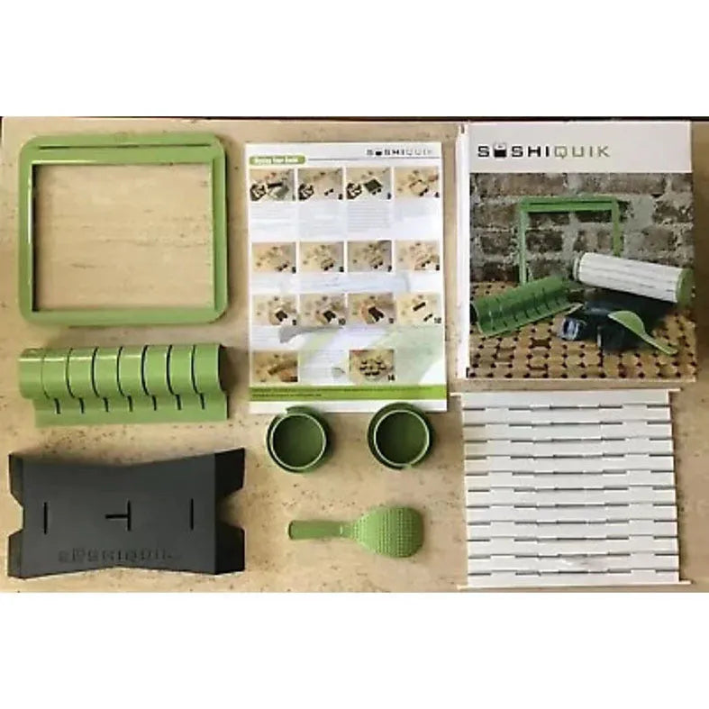 DIY simple sushi making machine with PP stainless steel build and 11 stainless steel wires in colour box packaging