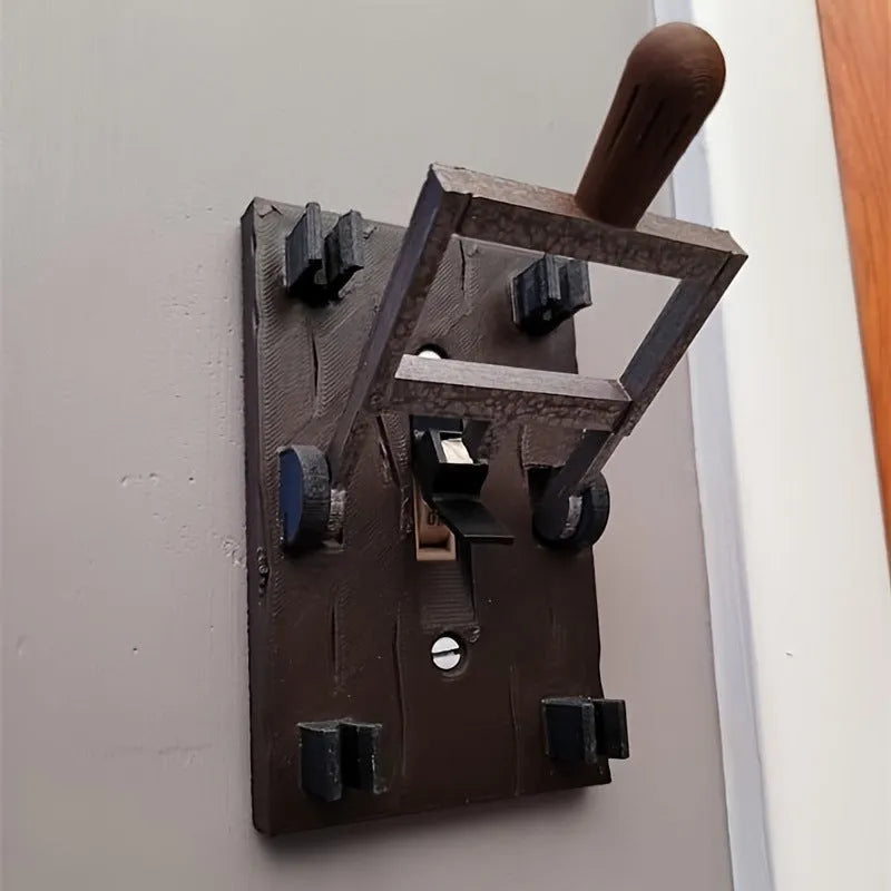 Retro-inspired decorative mechanical light switch panel with American standard dimensions