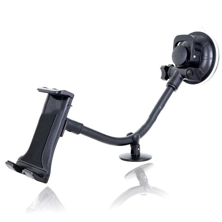 Black universal car mount holder for tablets and phones from 4 to 12 inches.