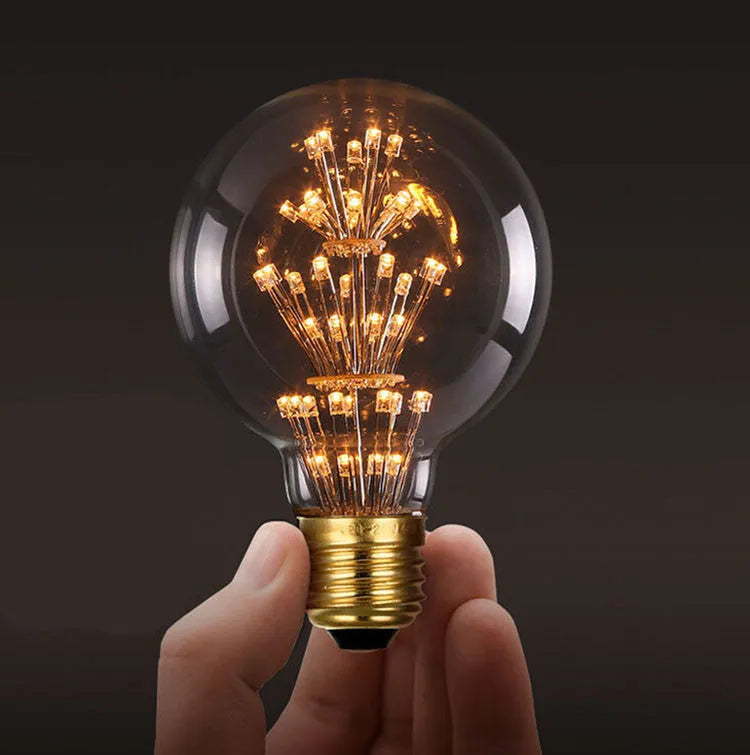 Gypsophila LED decorative bulb G80 E27 screw base warm yellow 2300K aluminium glass