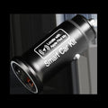 Black GPS car locator tracker device for vehicle security with charging port connection