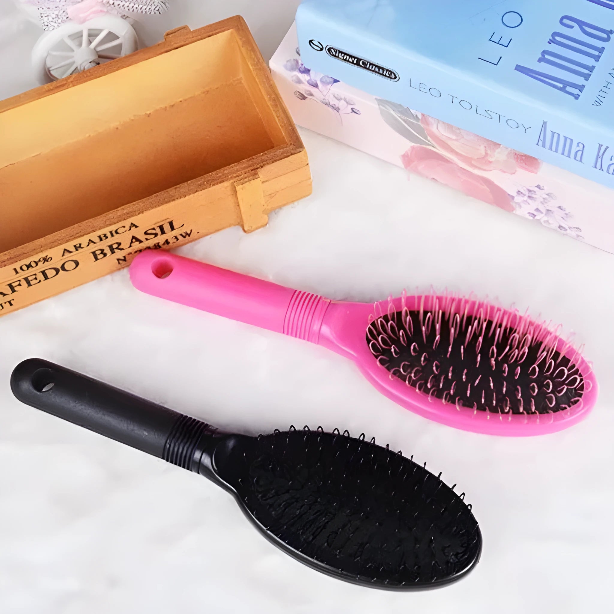 Black ring tooth hair extension comb made from ABS plastic