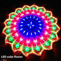 Christmas festival plug-in outdoor decorative string lights with plastic shell in peacock lamp shape on a garden fence