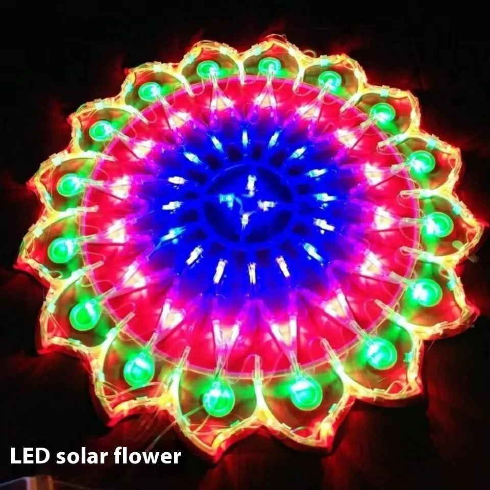 Christmas festival plug-in outdoor decorative string lights with peacock, love, sunflower, and star-shaped plastic bulbs