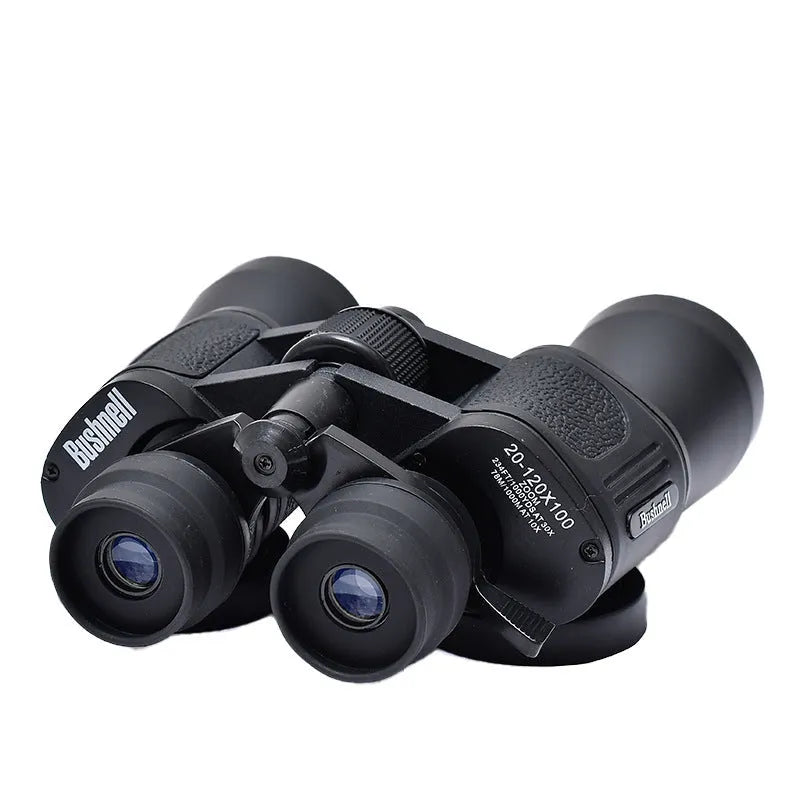 Outdoor telescope binoculars with continuous zoom magnification and double barrel structure