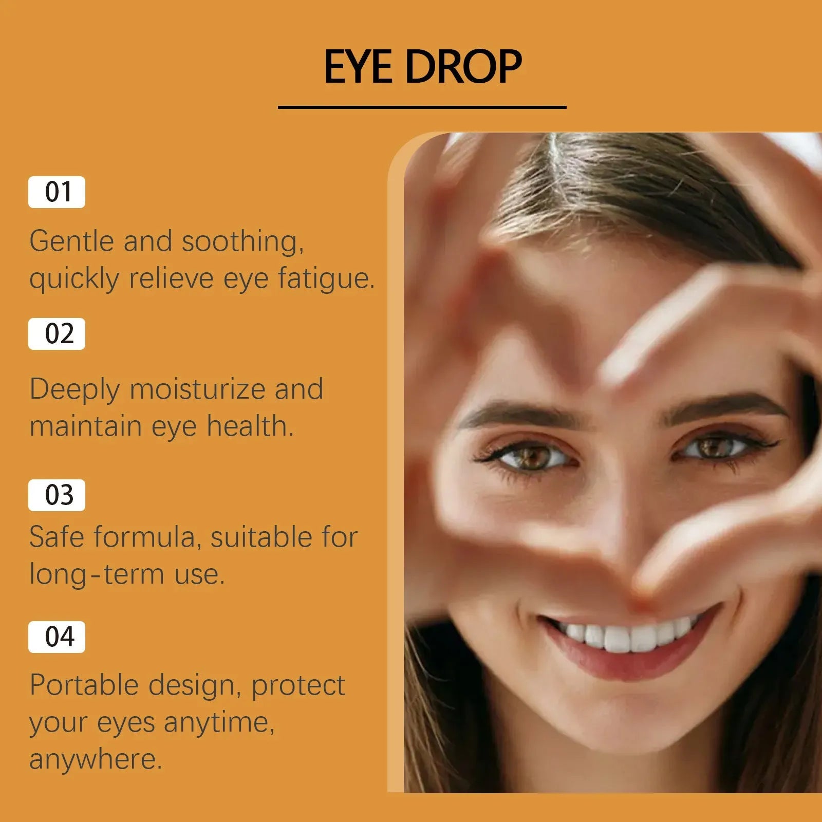 15ml bottle of honey eye drops for relief of eye fatigue and dryness