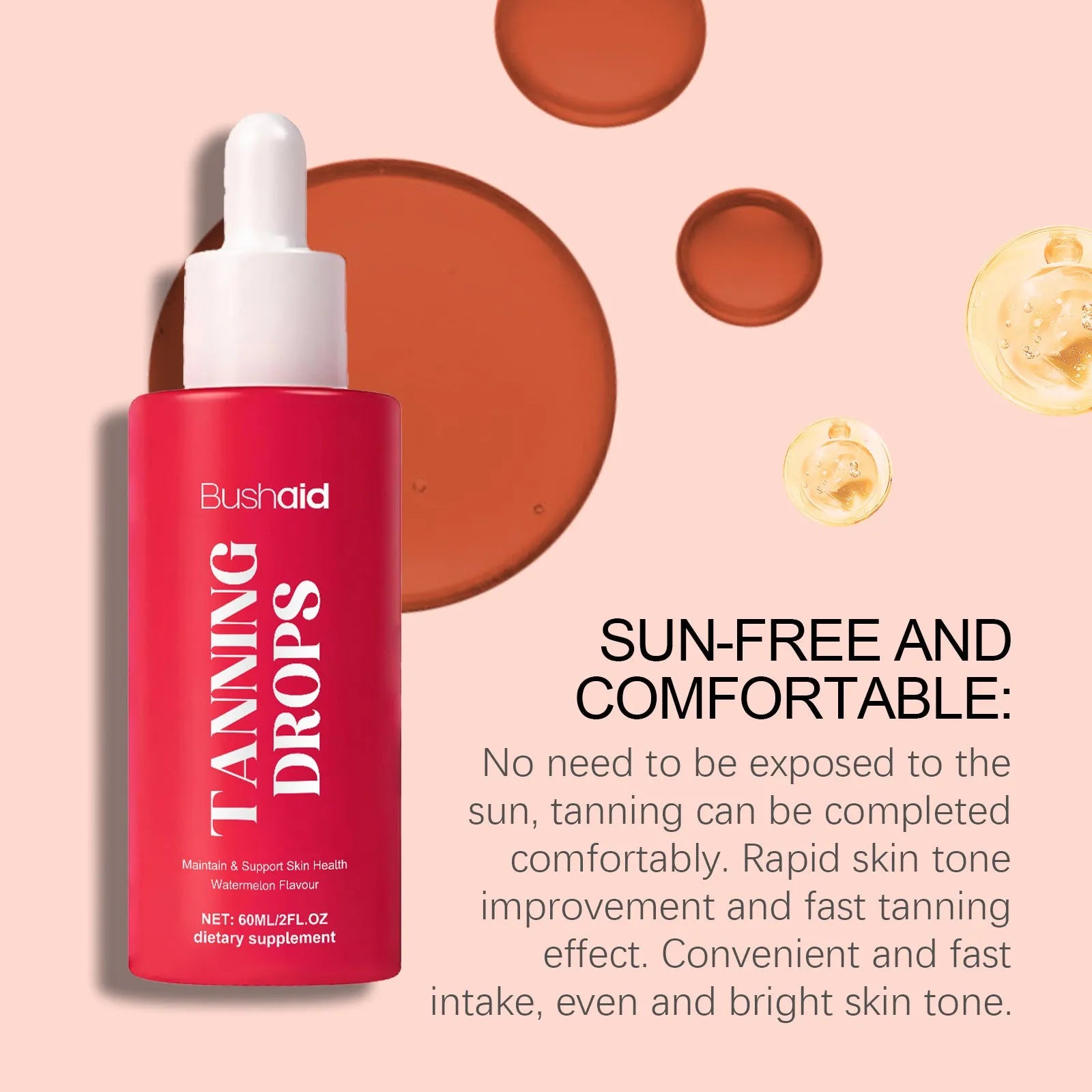 60ml bottle of Natural Beauty Black Drops dark spot correcting serum with droplet applicator.