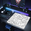 E-sports mouse pad with fine rice noodle surface and rubber base, 3mm thick, Chrysanthemum pattern