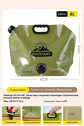 Outdoor water storage bag thickened car portable 8L capacity waterproof fabric for hiking camping