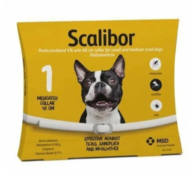 Large grey scalibor dog flea deworming collar made from mohair material for insect repellent use