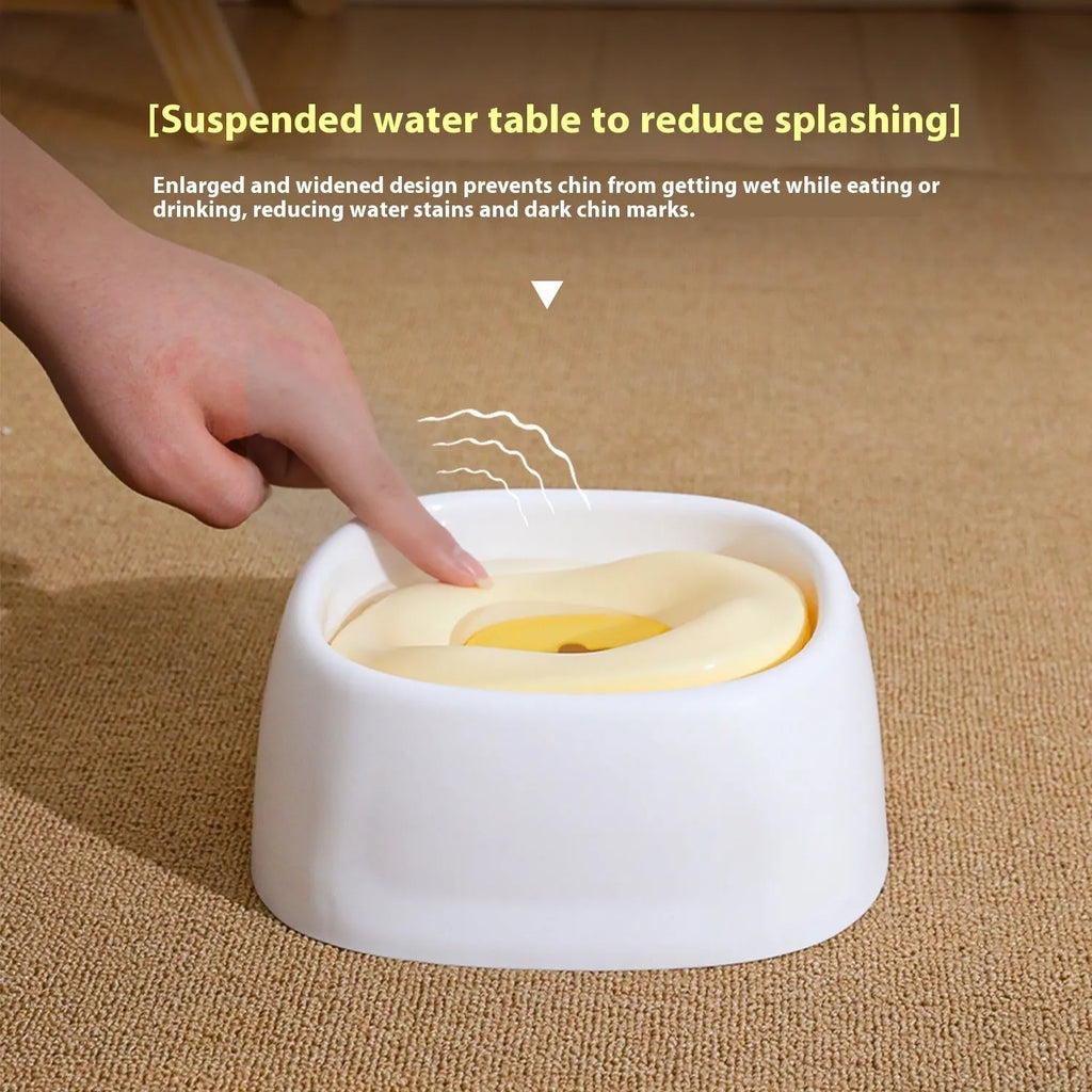 Anti-tumble dog keep dry mouth floating bowl in PP plastic with 1500ml or 2000ml capacity in various colours