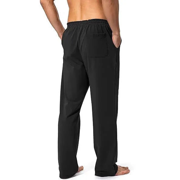 Men's loose breathable quick-drying casual pants in solid colour, available in multiple sizes