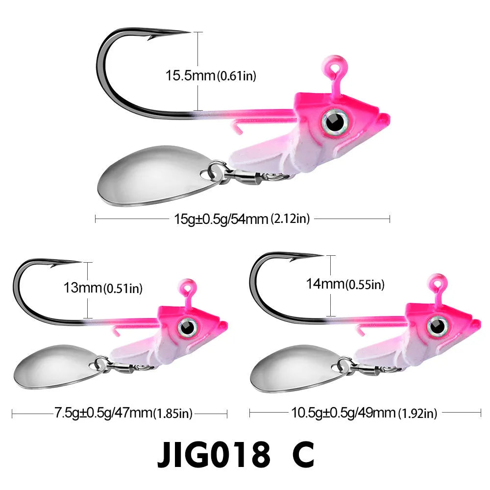 Jig hook lead weight counterbalance bottom fishing accessory 7.5g 10.5g 15g