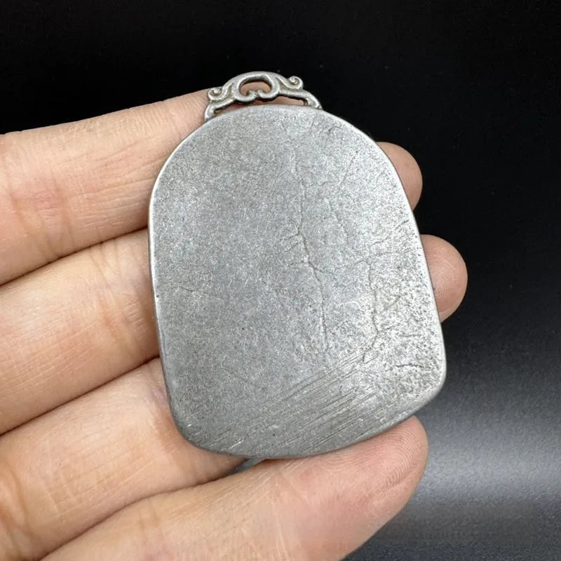 Chinese style iron pendant ornament with Aryaacalanatha Yamantaka geometric design