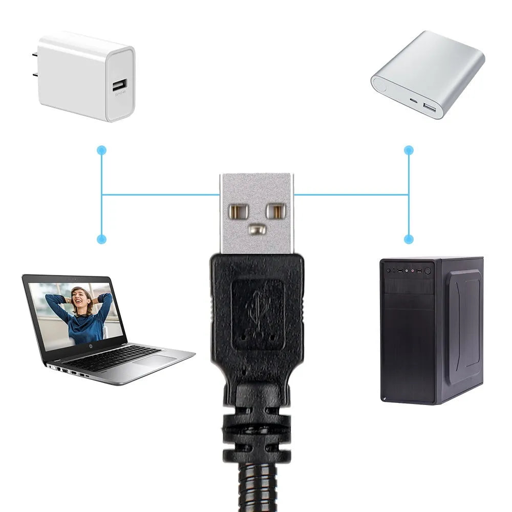 White ABS star projector with flexible hose, showing earth and moon projection chips and USB cable.