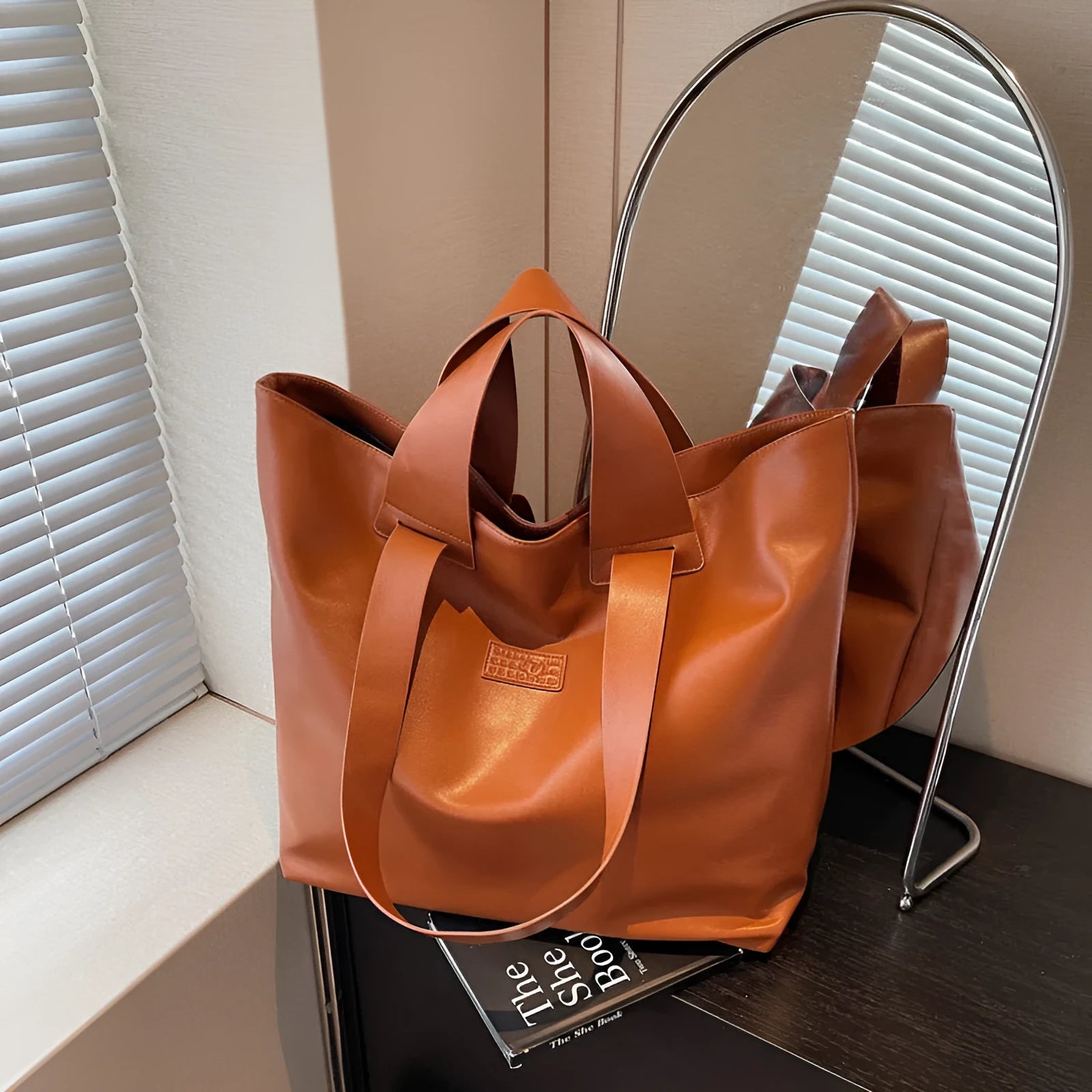 Advanced Texture PU casual shoulder bag for lightweight travel in black colour