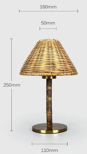 Gold alloy LED desk lamp with 3W warm white light, Type-C charging port visible on base