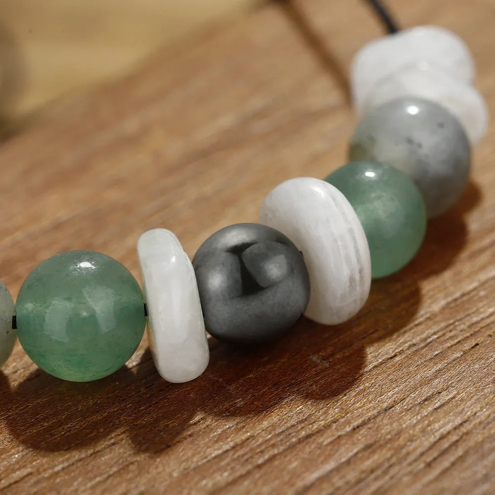 New Wax Line manually processed geometric stone bracelet in colour 3906