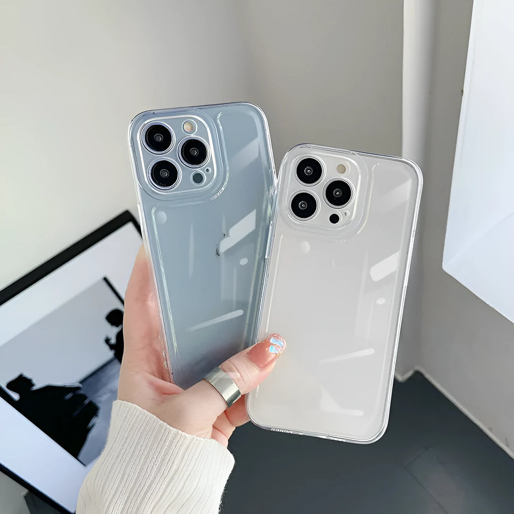 Clear TPU drop-proof soft phone case for iPhone with fall protection, Space Shell colour