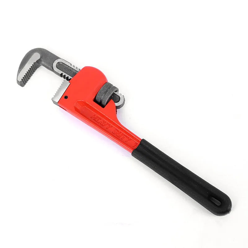 Heavy pipe tongs 45# steel water pipe pliers 10 inch size on white background