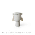 Ceramic succulent pot with tassel flower design in quiet style for home decor