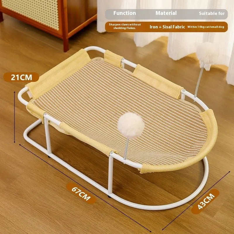 Large breathable fabric cat kennel with bracket ventilation in grey colour