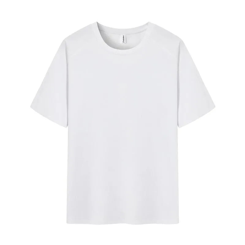 Men's pure cotton straight cut short sleeve t-shirt in solid colour