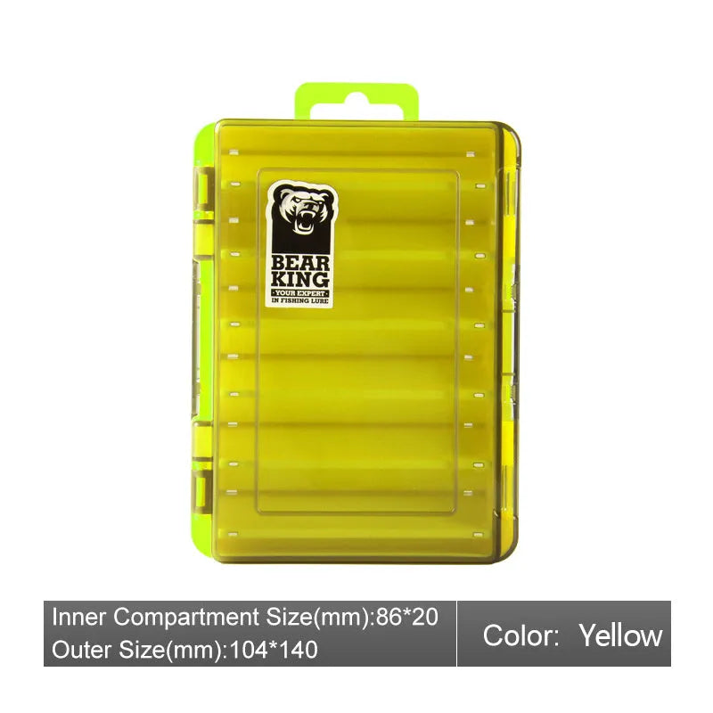 Luya double-sided micro-object box in ABS plastic, 14x10x3.2cm, shown in red for fishing tackle storage