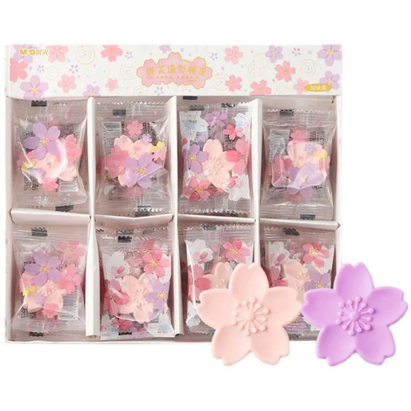 Cherry blossom student eraser in random colours for clean pencil erasing with minimal dust