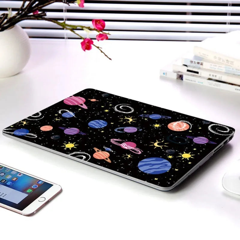 Cartoon space series hard plastic laptop case for Apple MacBook 13 inch with colourful design